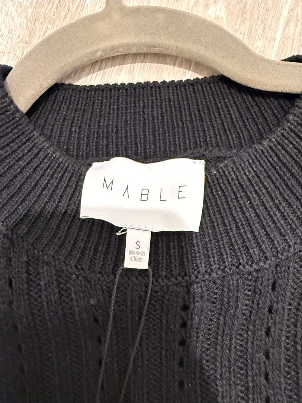 Mable Black Ribbed Knit Top - Picture 4 of 4